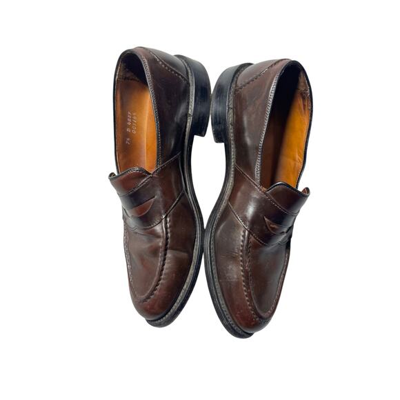 Allen Edmonds Full-Strap Penny Loafers 7.5 Mens Burgundy Randolph Shell Cordovan main image 16